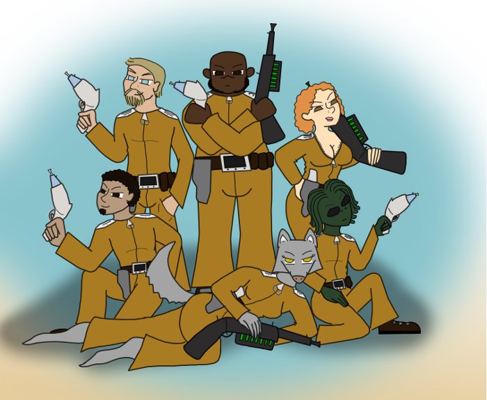 The men and women of the 148th light star fighter division, Arcanum legion. Crellian War, Y.S. 64